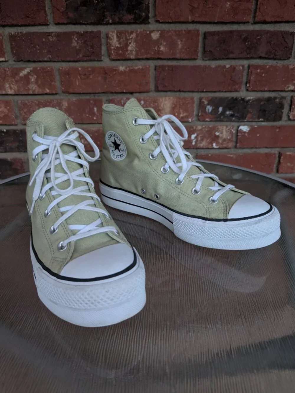 Women's Converse All Star Tan Platform Sneakers Shoes Size 10 - Picture 2 of 9